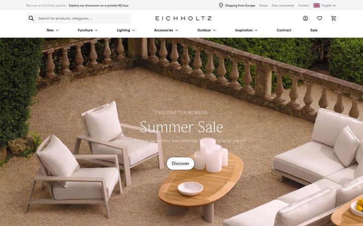 Screenshot of eichholtz.com