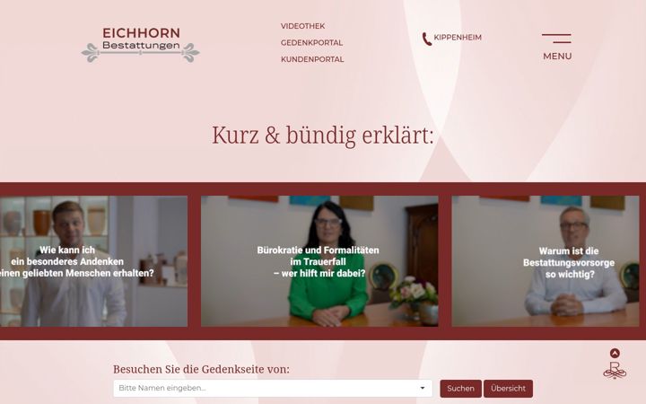 Ekrānuzņēmums no eichhorn-bestattungen.de