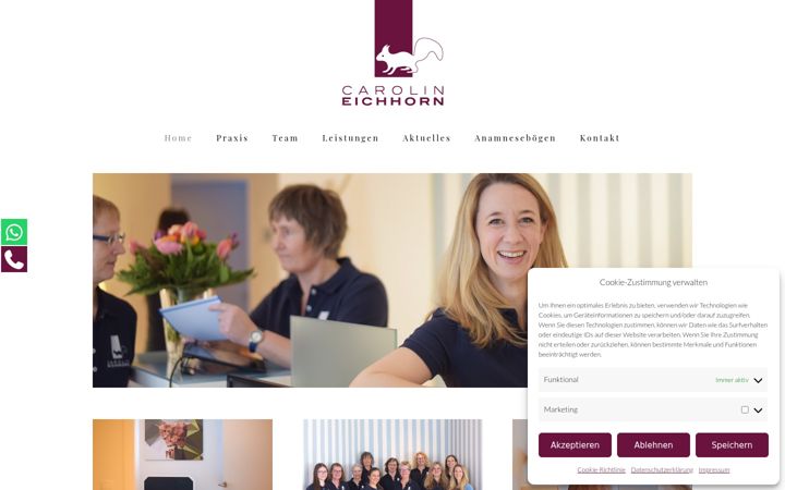 Ekrānuzņēmums no eichhorn-physiotherapie.de