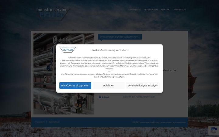 Ekrānuzņēmums no eichler-industrieservice.de