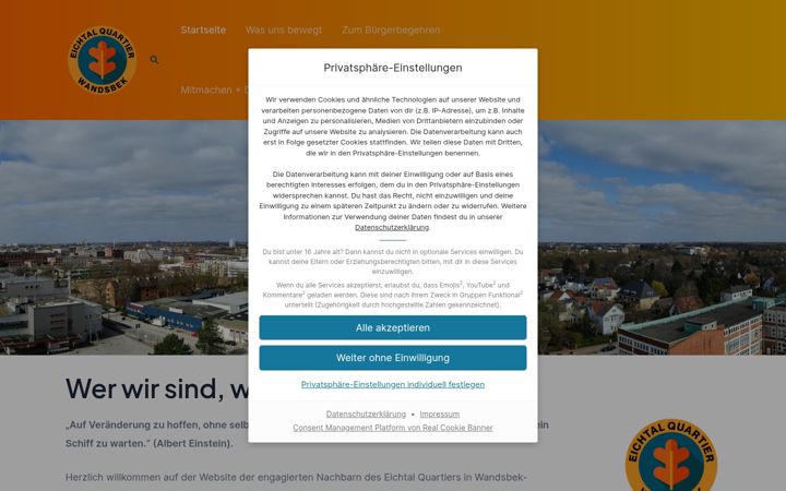 Screenshot of eichtalquartier.de