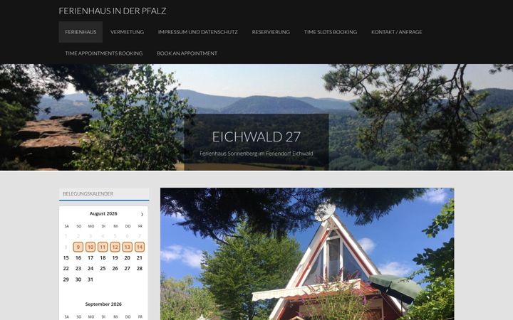 Screenshot of eichwald-ferienhaus-sonnenberg.de