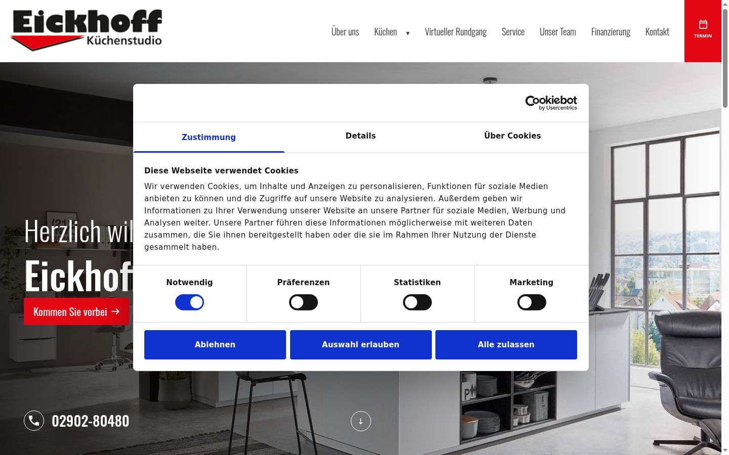 Sutikimo reklamjuostės, rodytos prieš bet kokią sąveiką, ekrano kopija
