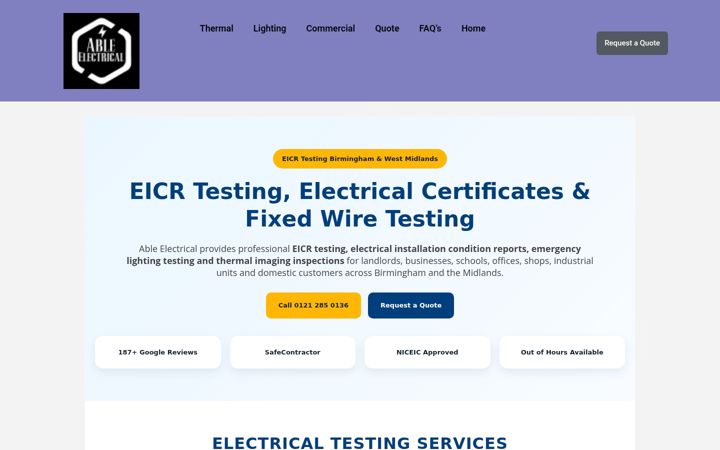 Screenshot van eicrtesting.com