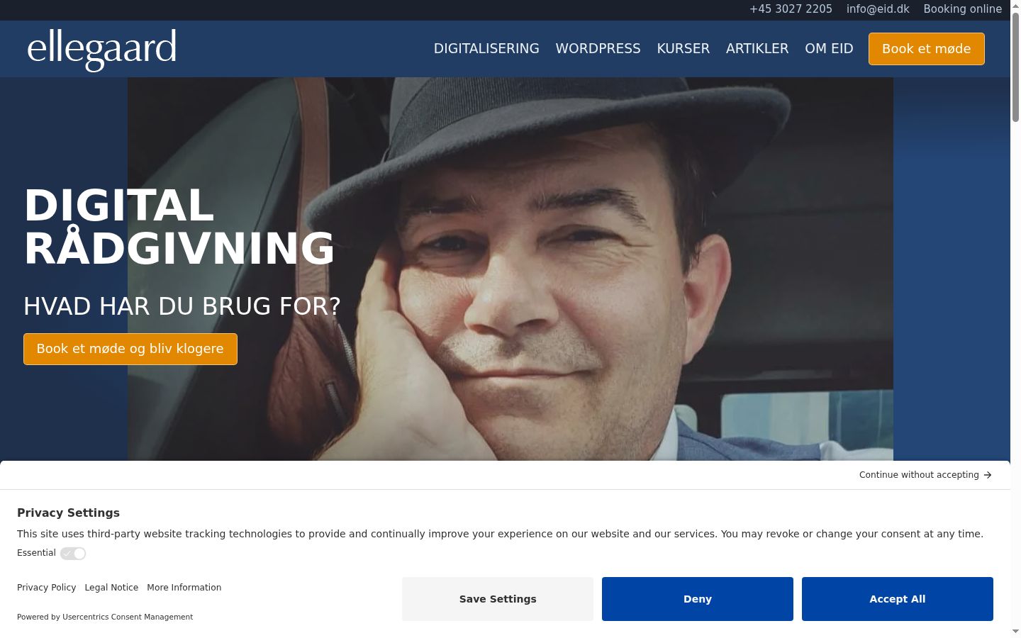 Sutikimo reklamjuostės, rodytos prieš bet kokią sąveiką, ekrano kopija