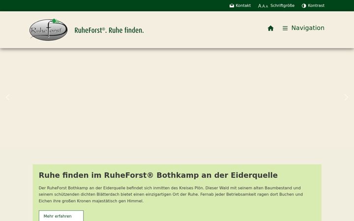 Screenshot of eiderquelle-ruheforst.de