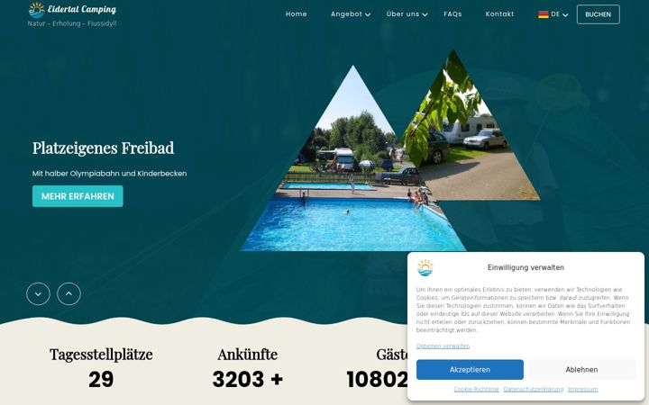 Screenshot of eidertal-camping.de