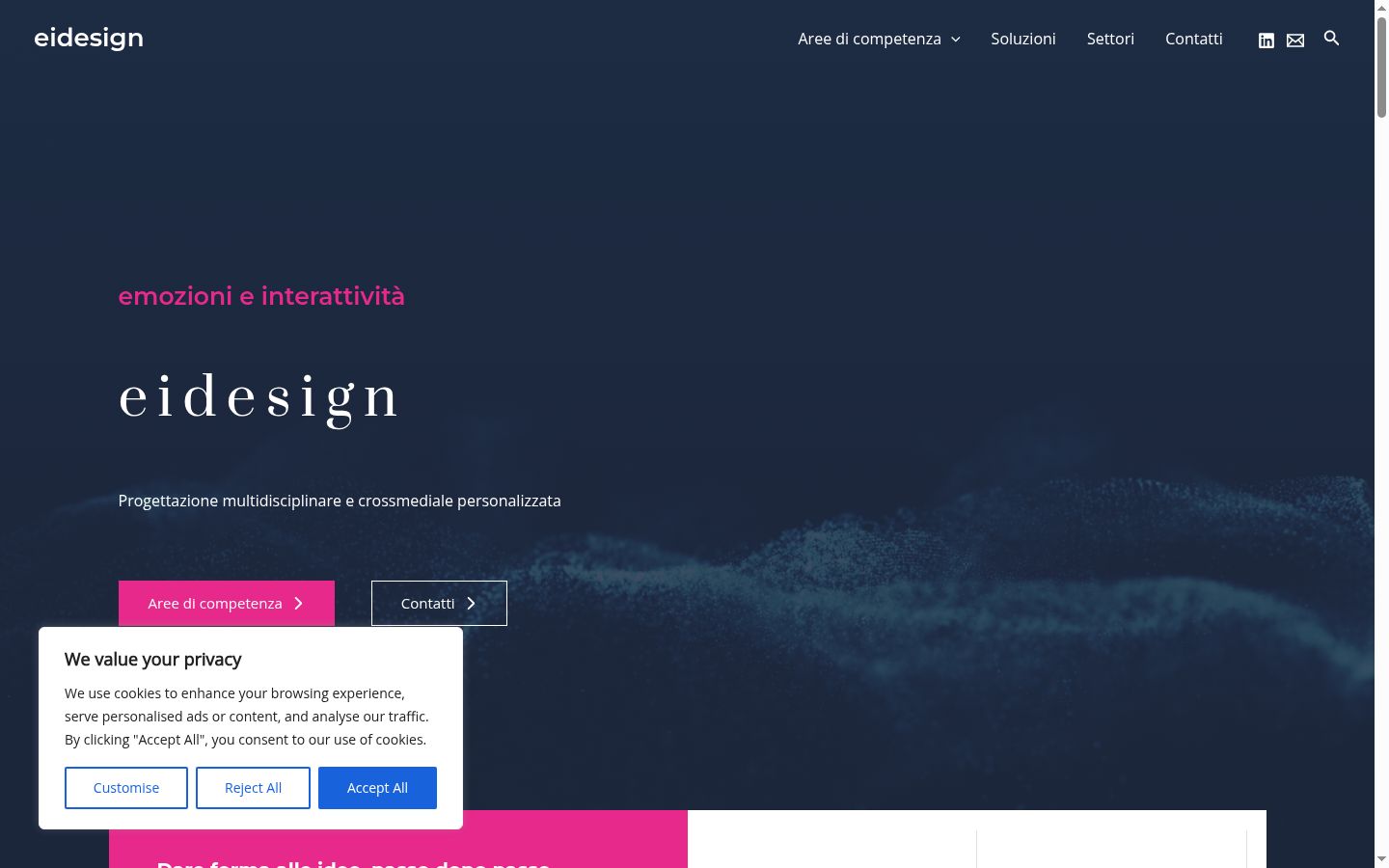 Screenshot of the consent banner shown before any interaction
