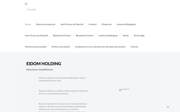 Screenshot of eidomholding.com
