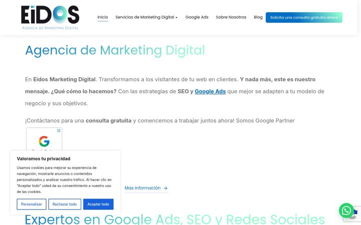 Screenshot of eidosdesarrolloweb.com