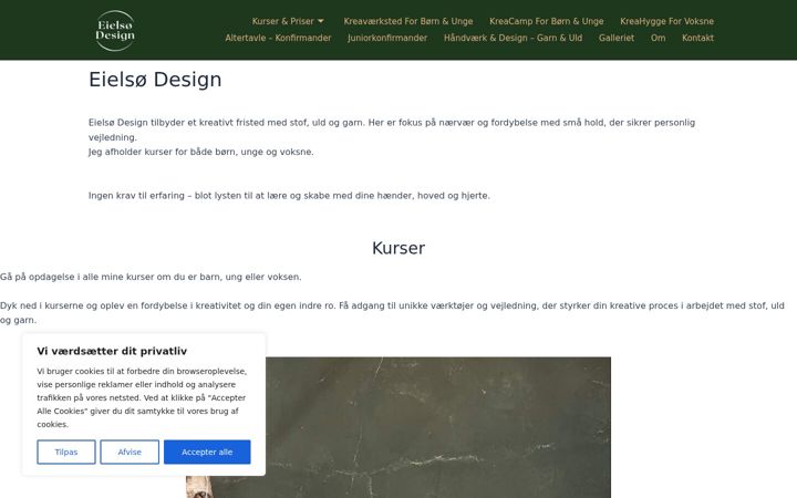 Snímek obrazovky eielsoedesign.dk