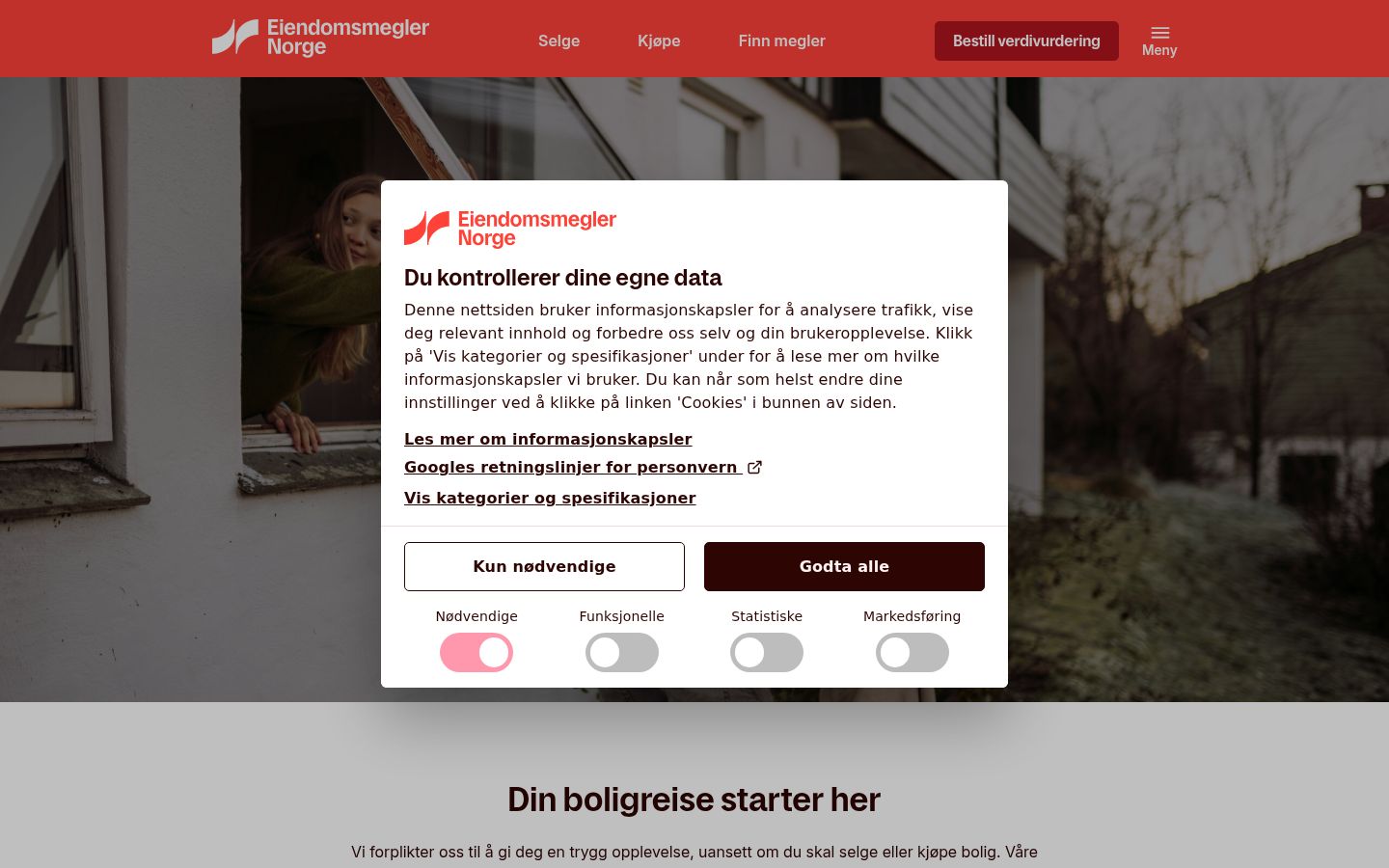 Sutikimo reklamjuostės, rodytos prieš bet kokią sąveiką, ekrano kopija