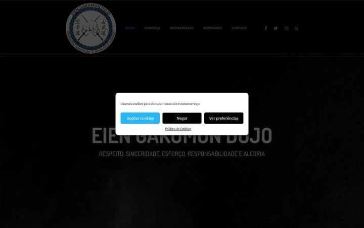 Skærmbillede af eiengakumondojo.com.br