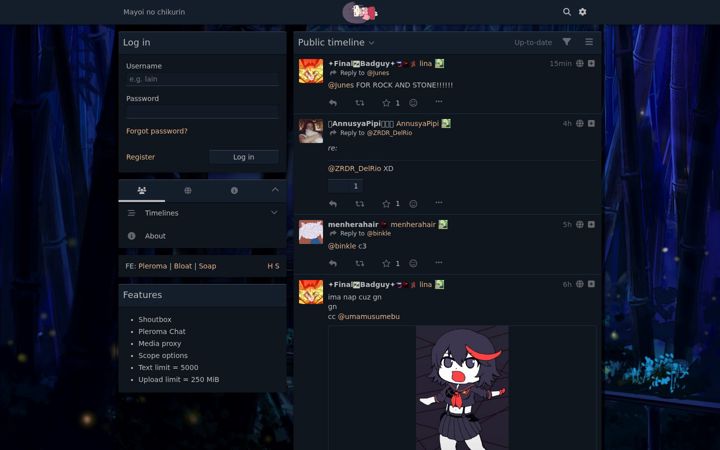 Screenshot of eientei.org
