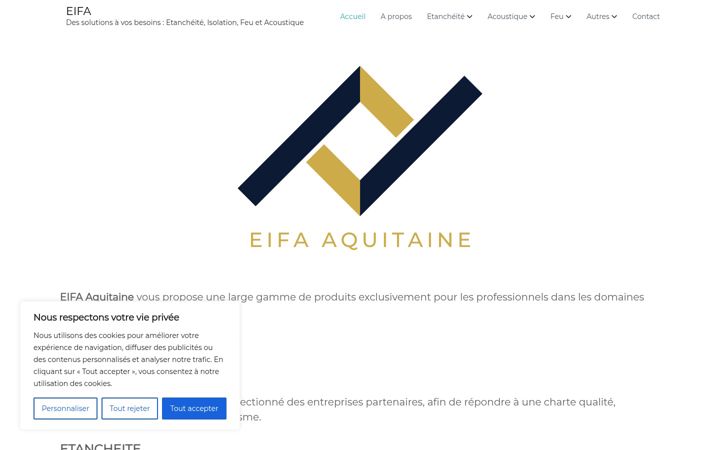 Screenshot of eifa-aquitaine.fr