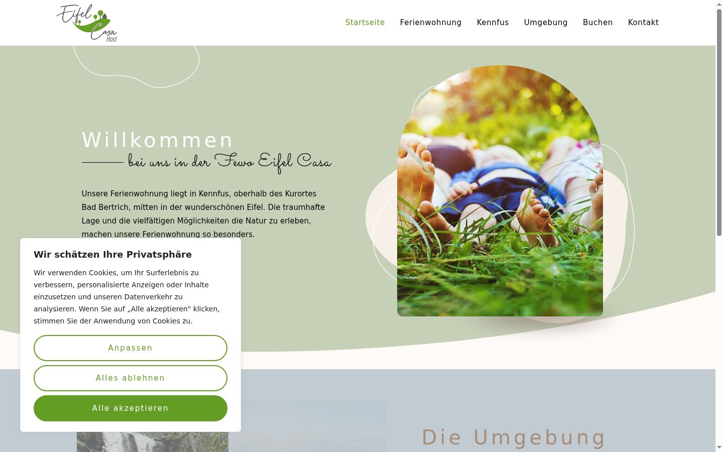 Screenshot of the consent banner shown before any interaction