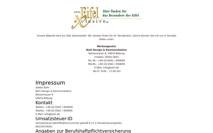 Screenshot of eifel-exclusive.de