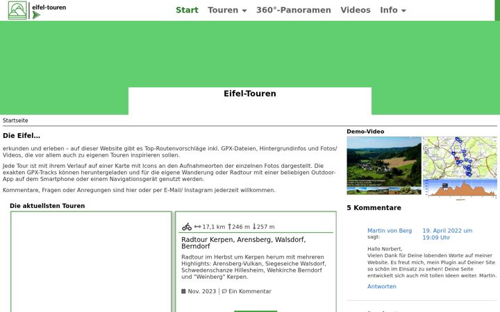 Screenshot του eifel-touren.de