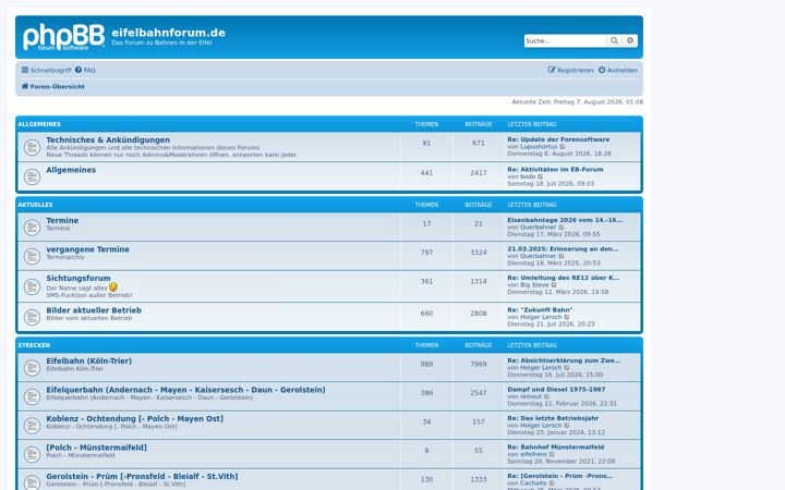 Screenshot of eifelbahnforum.de