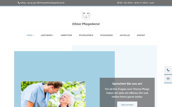 Screenshot of eifelerpflegedienst.de