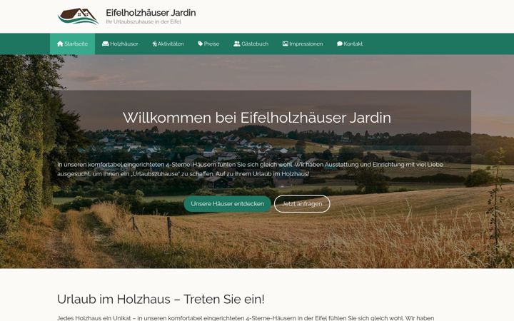 Screenshot of eifelholzhaus.de