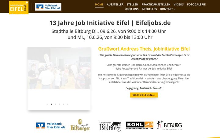 Skjermbilde av eifeljobs.de