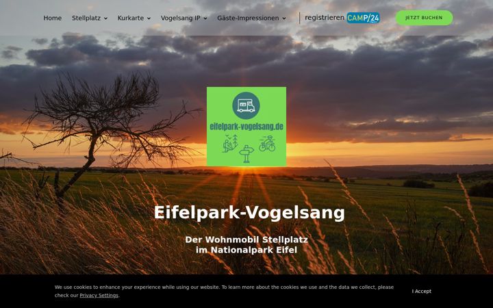 Screenshot of eifelpark-vogelsang.de