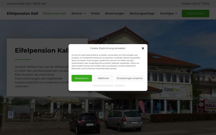 Screenshot of eifelpension-kall.de