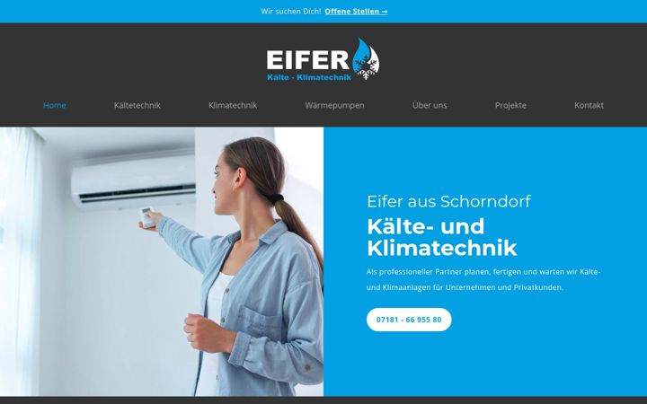 Screenshot of eifer-kaelte-klima.de