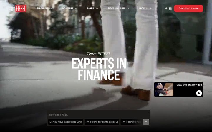 Captura de pantalla de eiffel.nl