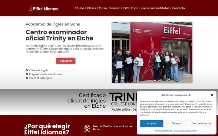 Screenshot of eiffelidiomas.es