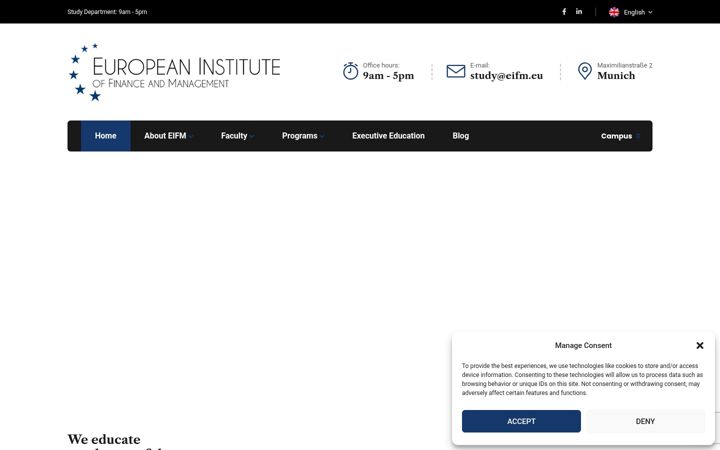 Skärmbild av eifm.eu