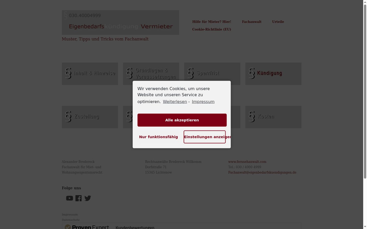 Skærmbillede af samtykkebanneret, som det blev vist før nogen interaktion