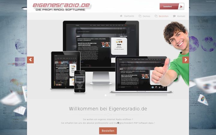 Screenshot of eigenesradio.de