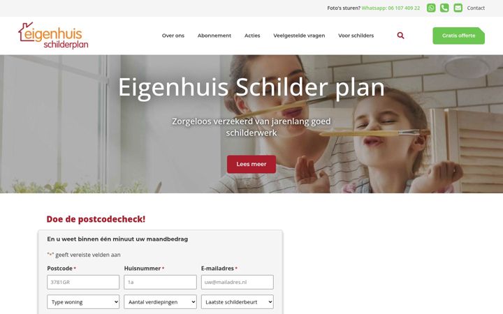 Ekrānuzņēmums no eigenhuisschilderplan.nl