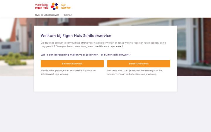 Ekrānuzņēmums no eigenhuisschilderservice.nl