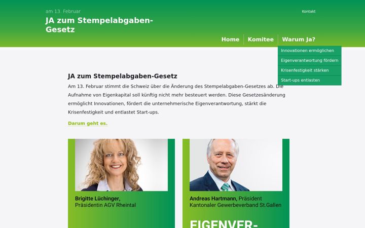 Captură de ecran a eigenkapital-staerken.ch