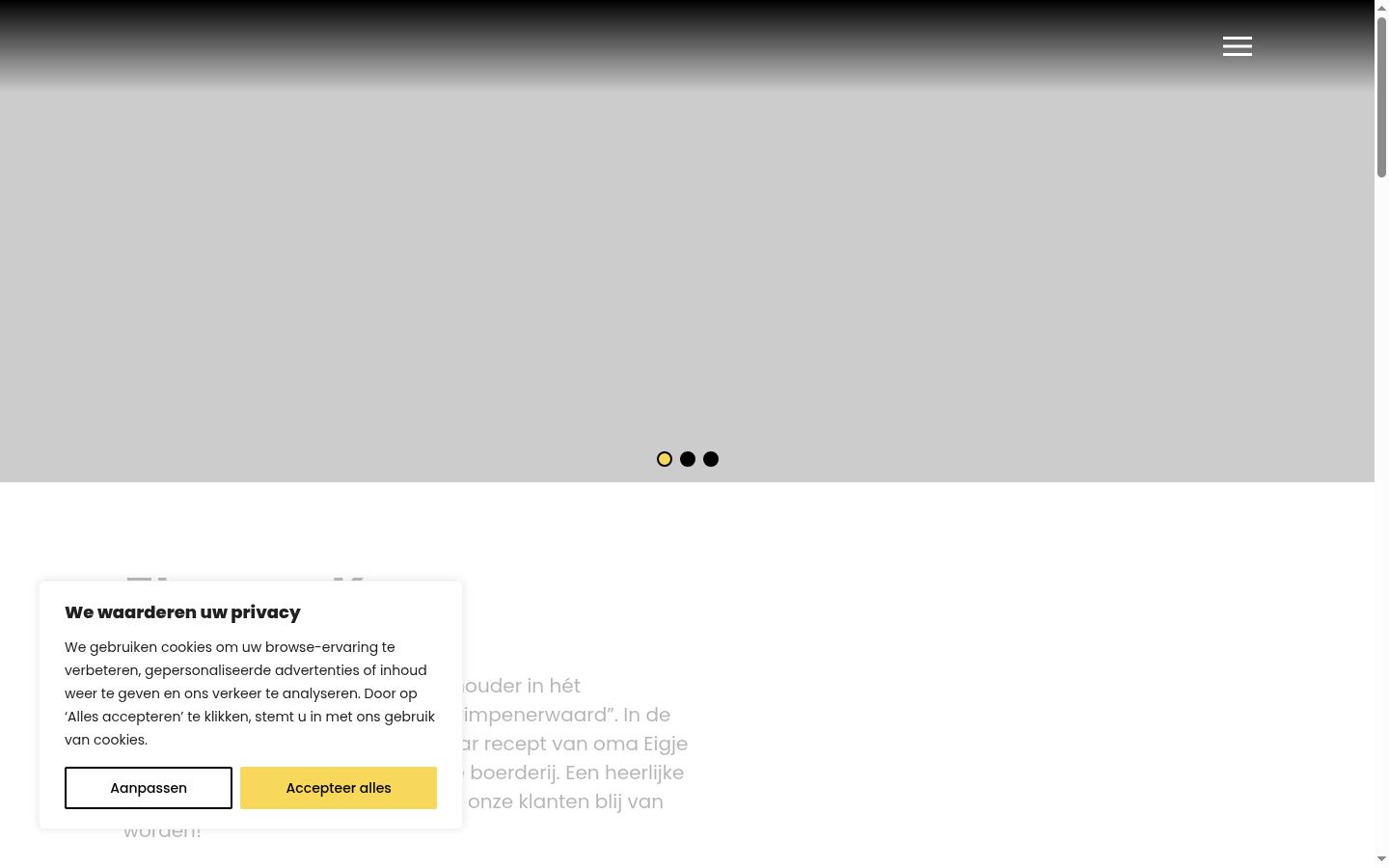 Screenshot des Einwilligungsbanners vor jeglicher Interaktion