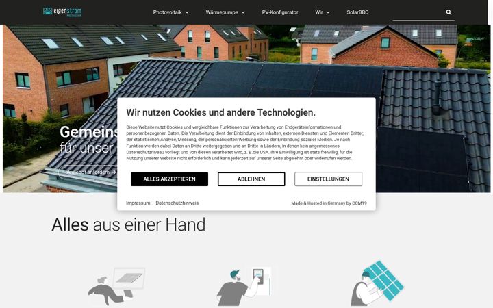 Ekraanipilt saidist eigenstrom-photovoltaik.de