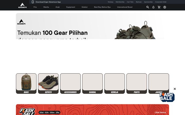 Screenshot of eigeradventure.com