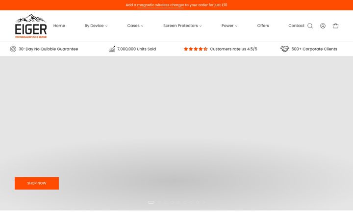 Screenshot of eigerprotection.com