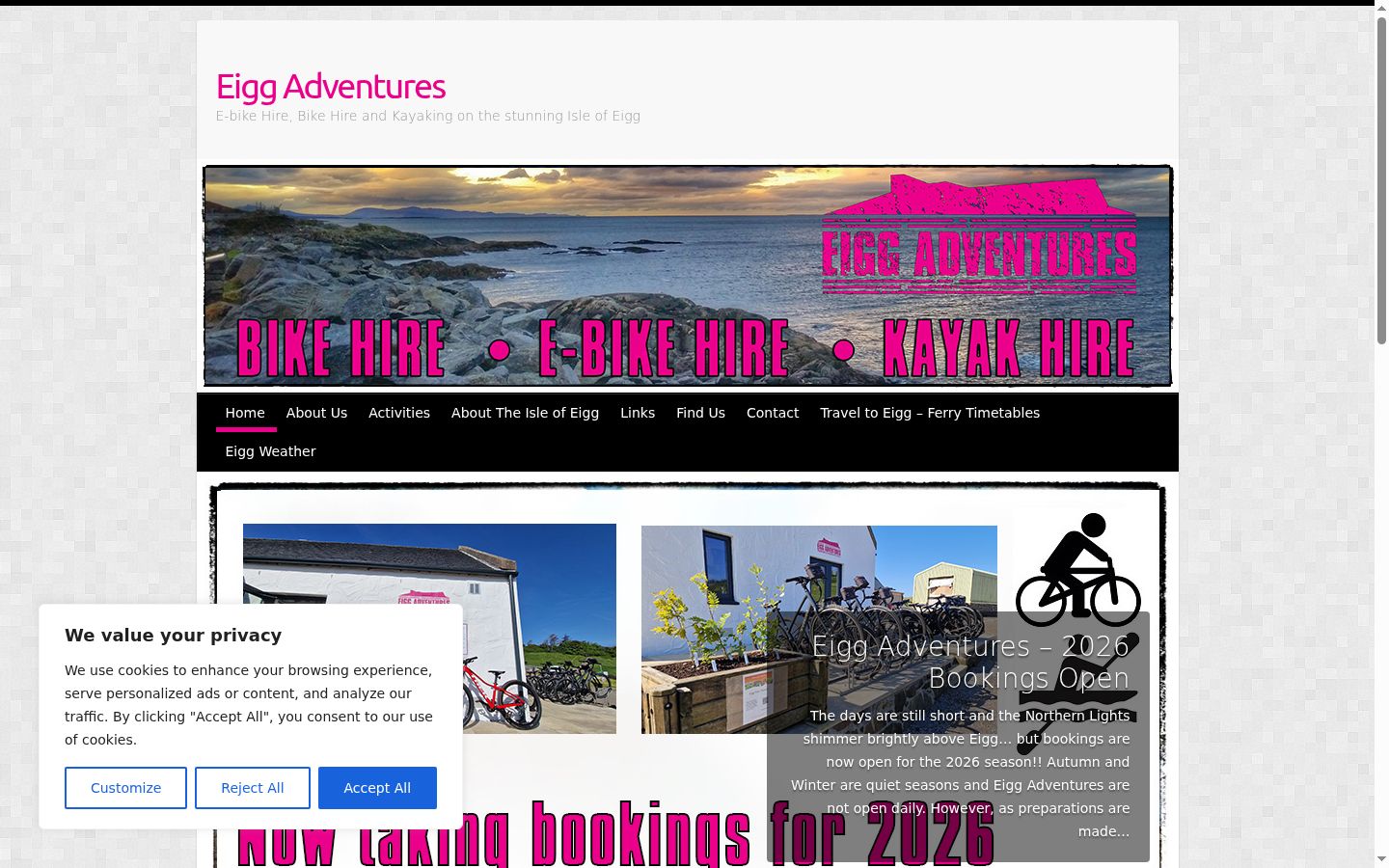 Screenshot tal-banner tal-kunsens muri qabel kwalunkwe interazzjoni