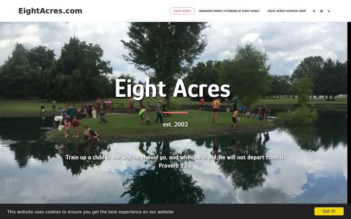 Screenshot of eightacres.com