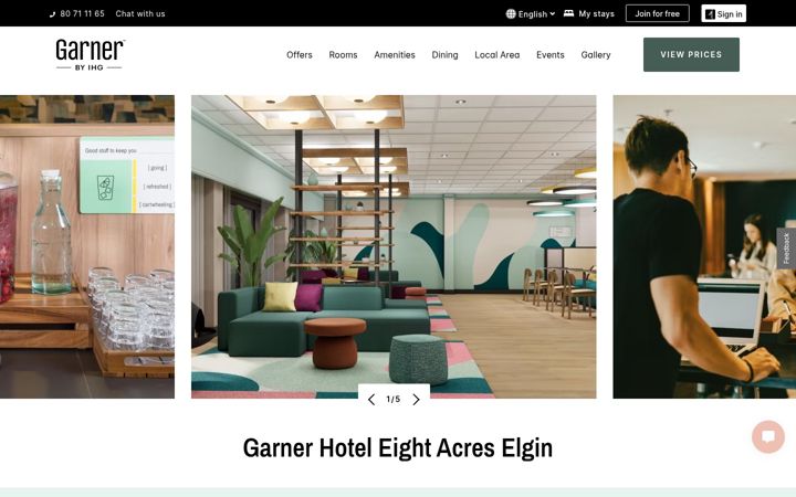 Screenshot of eightacreshotel.co.uk