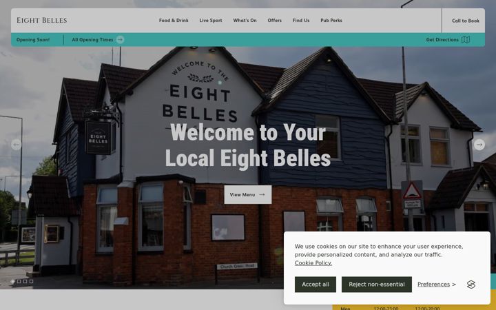 Screenshot of eightbellesbletchley.co.uk