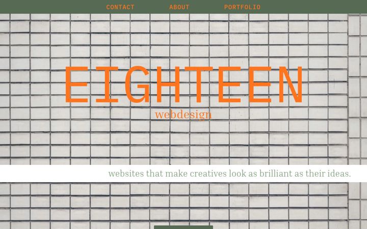 Screenshot of eighteen-webdesign.com