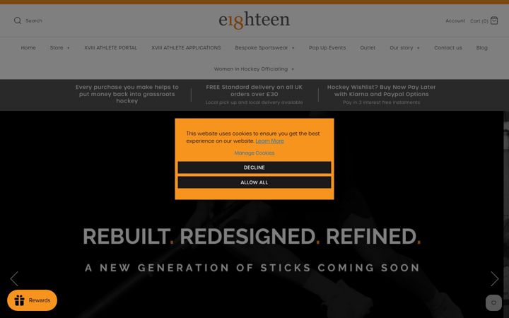 Screenshot of eighteenhockey.com