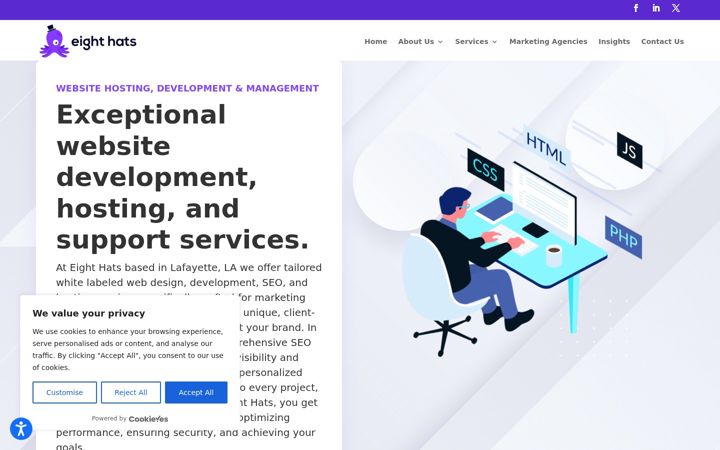 Screenshot of eighthats.com