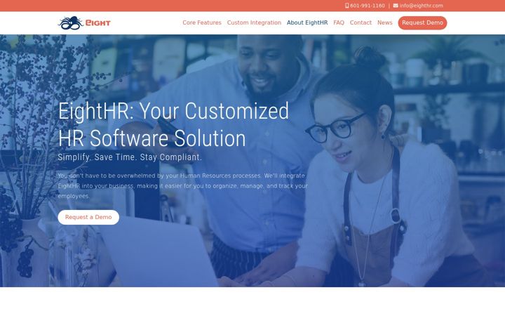 Screenshot of eighthr.com