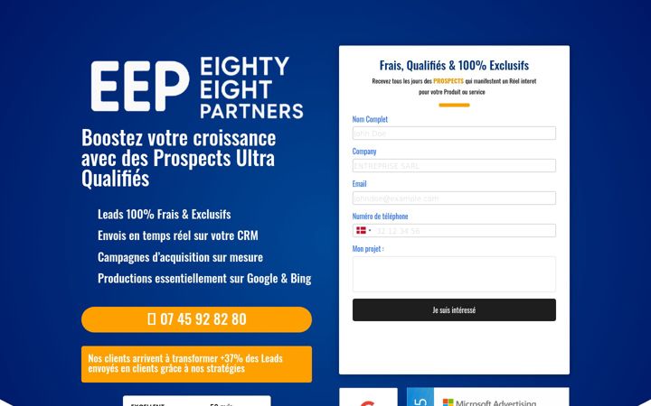 Screenshot of eightyeight.fr